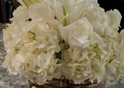 Beautiful design with flowers and white roses