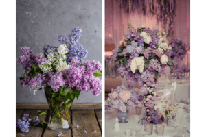 Lilac arrangements and bouquet